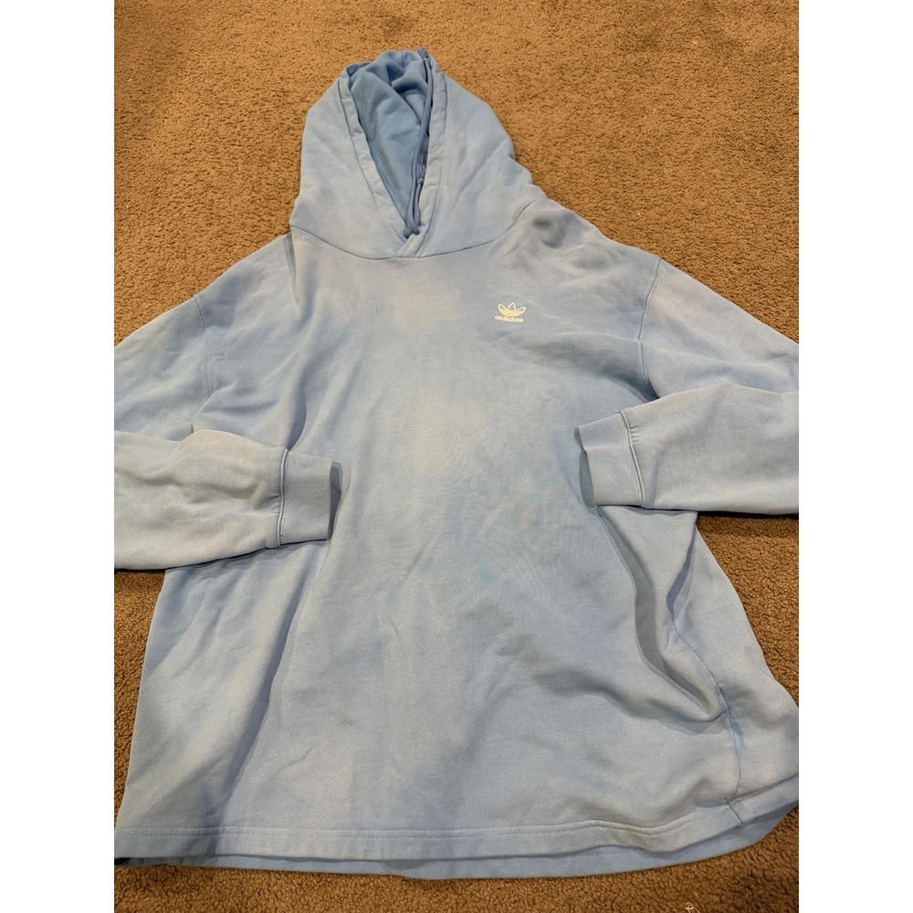 Adidas‎ Men's Long Sleeve Hoodie Light Blue Men's Size XL